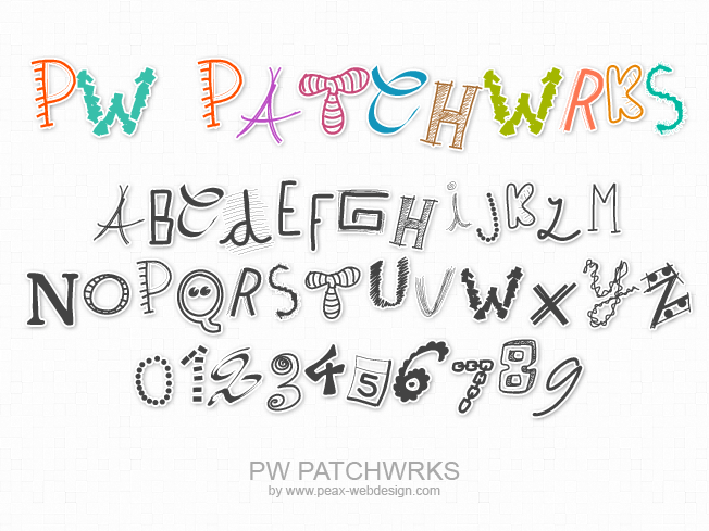 PW Patchwrks, police de caractres gratuite