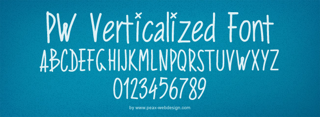 PW Verticalized font